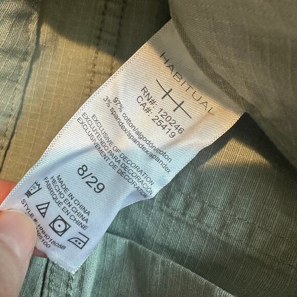 Habitual Riptstop Buckle Pant Green 8/29 - Picture 6 of 9